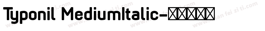 Typonil MediumItalic字体转换